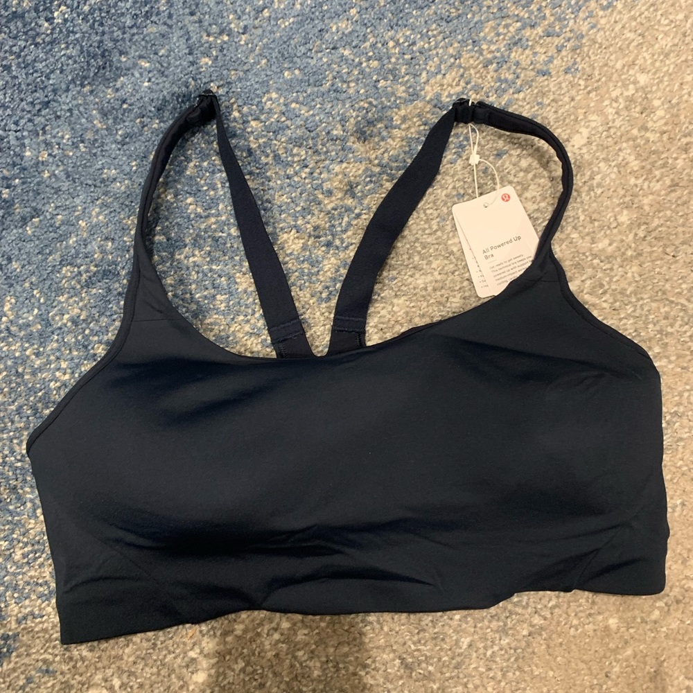 Lululemon all powered up bra in navy - NWT 36D